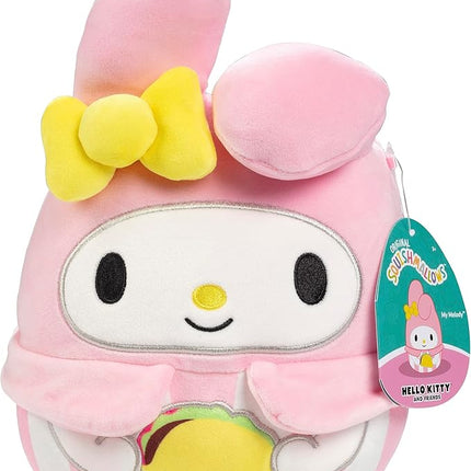 Squishmallows 8" My Melody with Taco Food Truck Series Plush - Official Kellytoy - Collectible Soft & Squishy Sanrio Hello Kitty Stuffed Animal Toy - Gift for Kids, Girls & Boys - 8 Inch