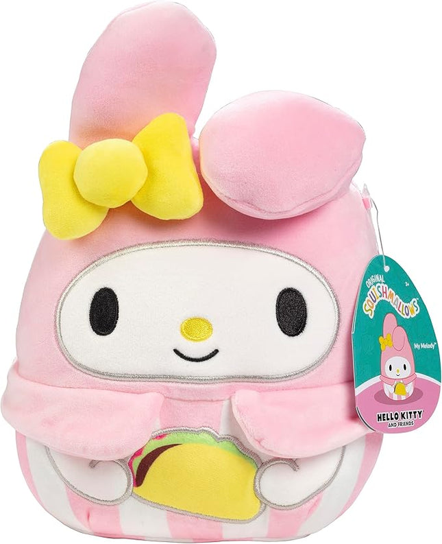 Squishmallows 8" My Melody with Taco Food Truck Series Plush - Official Kellytoy - Collectible Soft & Squishy Sanrio Hello Kitty Stuffed Animal Toy - Gift for Kids, Girls & Boys - 8 Inch