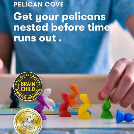 SimplyFun Pelican Cove - Engaging Strategy Game – Master Fast-Paced Nesting Challenges with This Educational Board Game for Ages 8+, 1-5 Players