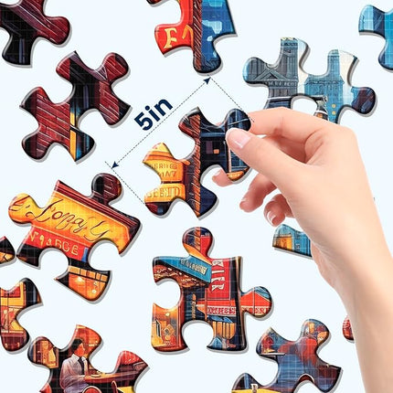 3 Pack 48 Large Piece Puzzle for Seniors Puzzles Dementia Alzheimer's Products and Activities for Elderly Large Piece Puzzles Alzheimer's Easy Puzzles Gift Memory Games for Patients, 3 Storage Bag