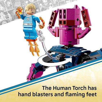 LEGO Marvel Fantastic Four vs. Galactus Construction Figure - Super Hero Building Toy - 4 Minifigures, Including The Thing, Invisible Woman and Human Torch - Gift for Kids, Boys and Girls, 9+ 76316