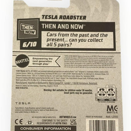 Hot Wheels Tesla Roadster, Then and Now 6/10 [Orange] 217/250