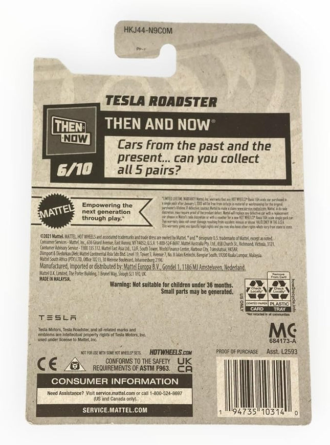 Hot Wheels Tesla Roadster, Then and Now 6/10 [Orange] 217/250