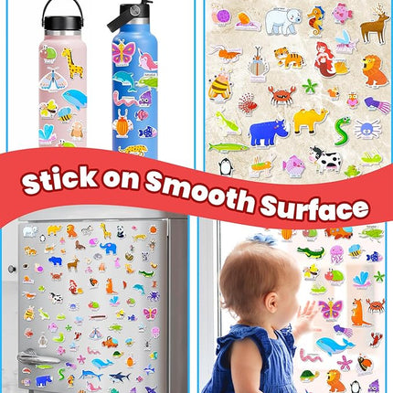Reusable Sticker Book for Toddlers 2-4 Years, Stickers for Kids, Toddler Sticker Book Ages 1-3, Toddler Craft Activities, Toddlers Travel Toys Ages 2+ Boy Girl Birthday Gifts
