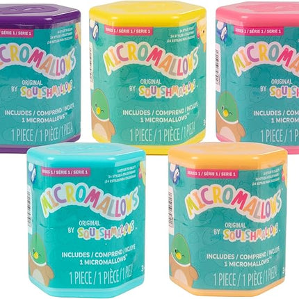 Squishmallows Micromallows Series 1 Mini Mystery Plush (5 Pack) Official Jazwares Plush - Collectible Soft & Squishy Blind Capsules - Styles May Vary - Gift for Boys, Girls & Kids