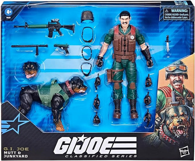 G.I. Joe Classified Series #113, Mutt & Junkyard, Collectible 6-Inch Action Figure & Pet with 16 Accessories