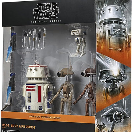 Star Wars The Black Series 4 Pack Collectible Figures: R5-D4, BD-72 and The Mandalorian Mechanical Droids