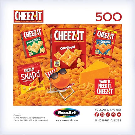 RoseArt - Snack Assortment - Cheez-It - 500 Piece Jigsaw Puzzle, Food-Themed Puzzle for Adults