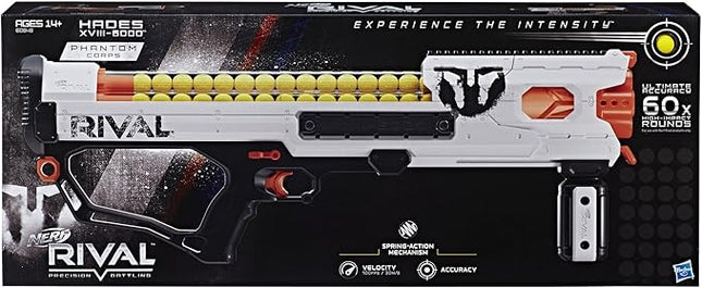 Nerf Rival Phantom Corps Hades XVIII-6000 Blaster with Rival Ammo and Colored Flags for Ages 14+ (Amazon Exclusive)