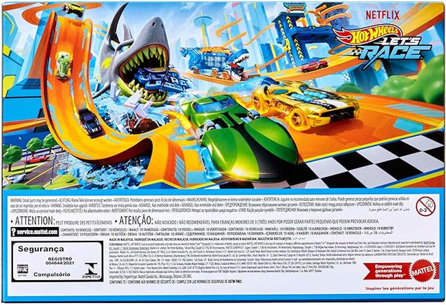 Hot Wheels Toy Cars & Trucks, Let’s Race 10-Pack, Set of 10 1:64 Scale Vehicles from The Animated Netflix Show for Play or Display (Styles May Vary) (Amazon Exclusive)