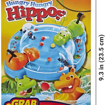 Hasbro Gaming Elefun & Friends Hungry Hungry Hippos Grab & Go Game (Includes 2 Chomping Hippos)