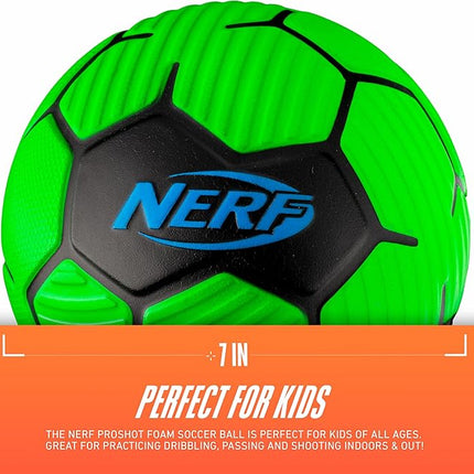 NERF Kids Foam Mini Soccer Ball - Proshot Youth Soft Mini Foam Soccer Ball - 7" Inch NERF Indoor + Outdoor for Kids