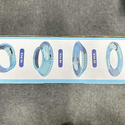 VATOS Track Toys 183 Pcs Shark Race Car Toys for Boys Girls 3 4 5 6 7 9 Year, Bendable Flexible Racetrack Cars with Shark & Ball, Ocean Theme Train Toys, STEM Educational Playset Birthday Gift