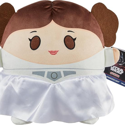 Mattel Star Wars Cuutopia Plush Figure, 10-inch Princess Leia Soft Rounded Pillow Doll, Collectible Toy Inspired by the Fan-Favorite Character