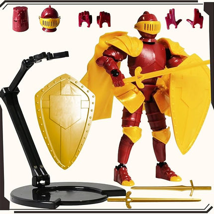 T13 Medieval Knight Action Figure Articulated Titan 13 Multi-Jointed Movable Dummy Robot Desktop Table Decoration