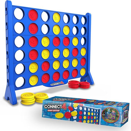Giant Connect 4: Hasbro's Original Connect4 Game Super-Sized - 46.5 inch All-Weather Official Four in a Row Board Game - Indoor or Outdoor Connect4 Fun for Adults and Family