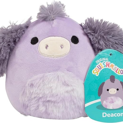 Squishmallows Original 5-Inch Deacon The Donkey - Official Jazwares Plush - Collectible Soft & Squishy Mini Stuffed Animal Toy - Add to Your Squad - Gift for Kids, Girls & Boys