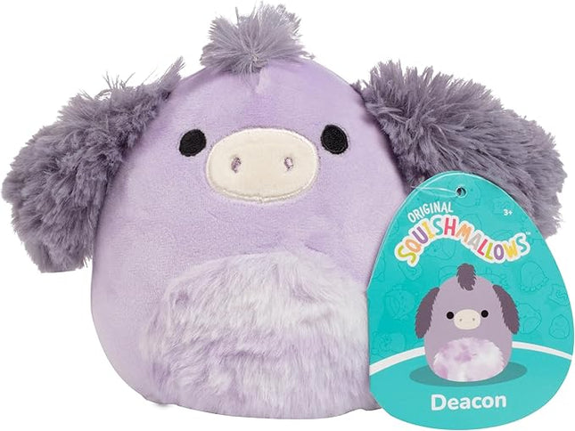 Squishmallows Original 5-Inch Deacon The Donkey - Official Jazwares Plush - Collectible Soft & Squishy Mini Stuffed Animal Toy - Add to Your Squad - Gift for Kids, Girls & Boys