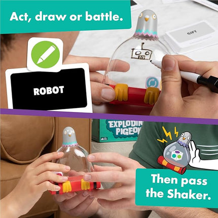 Exploding Kittens Presents Exploding Pigeon – Hilarious Fast-Paced Party Game for Families, Kids, Teens & Adults – Ages 7+ – 3+ Players – Perfect for Game Night