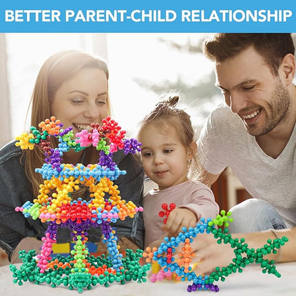 NEOACT 200PCS Building Blocks Kids Educational Building Toys Interlocking Plastic Connect Block Manipulatives for Preschool Kids Aged 3+, Creativity Kid Toy Classroom Kindergarten Toys