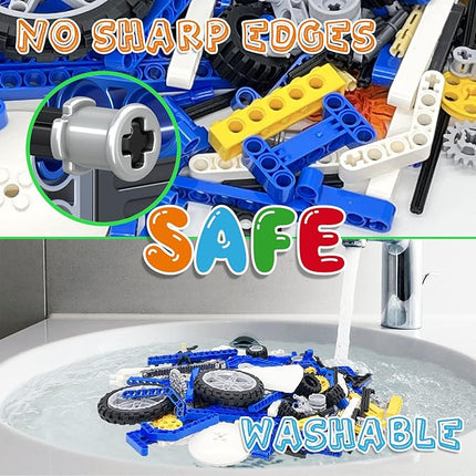 50-in-1 STEM Building Toys, 325 PCS Building Blocks Construction Engineering Kits for Kids Ages 6-12, Learn Mechanical & Physics Principles Creative Educational Birthday for Boys Girls