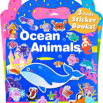 Reusable Sticker Book for Toddlers 2-4 Years, Stickers for Kids, Toddler Sticker Book Ages 1-3, Toddler Craft Activities, Toddlers Travel Toys Ages 2+ Boy Girl Birthday Gifts