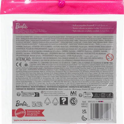 Barbie Clothes, Doll Fashions and Accessories Set Featuring 2 Complete Cottage Core Outfits, Including Floral Dress, Gingham Pants and More