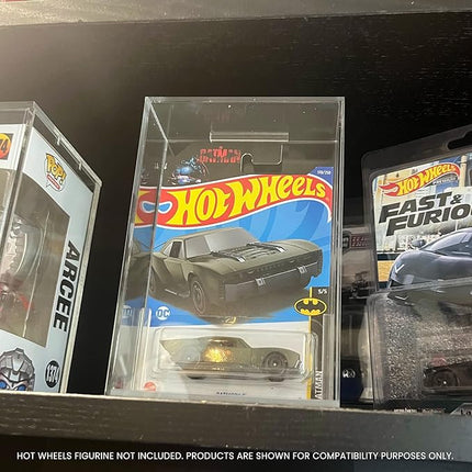 EVORETRO Hot Wheels Mainline Cars Acrylic Display Case, Pack of 2 – Clear Protective Cover for Collectibles, Scratch-Resistant and Stackable Design – for Showcasing Your Diecast Models