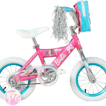 Dynacraft Barbie 12-18 Inch Girls BMX Bike for Age 3-9 Years - Fun and Stylish Design, Sturdy and Durable, Perfect for Kids Learning to Ride, Easy to Assemble, Ideal for Young Riders