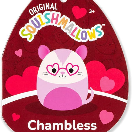 Squishmallows Original 5in Chambless The Pink Opossum with Heart Glasses – Official Jazwares Plush (Little)