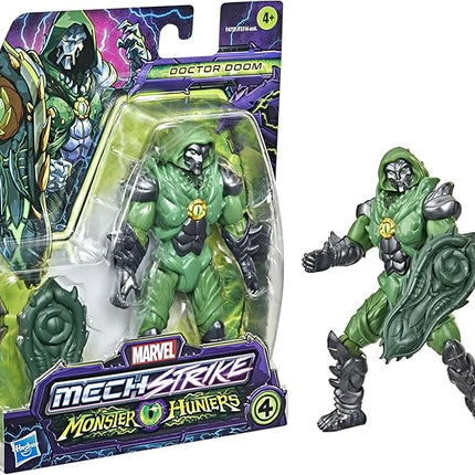Hasbro Marvel Avengers Mech Strike Monster Hunters Doctor Doom Toy,6-Inch-Scale Action Figure with Accessory,Toys for Kids Ages 4 and Up
