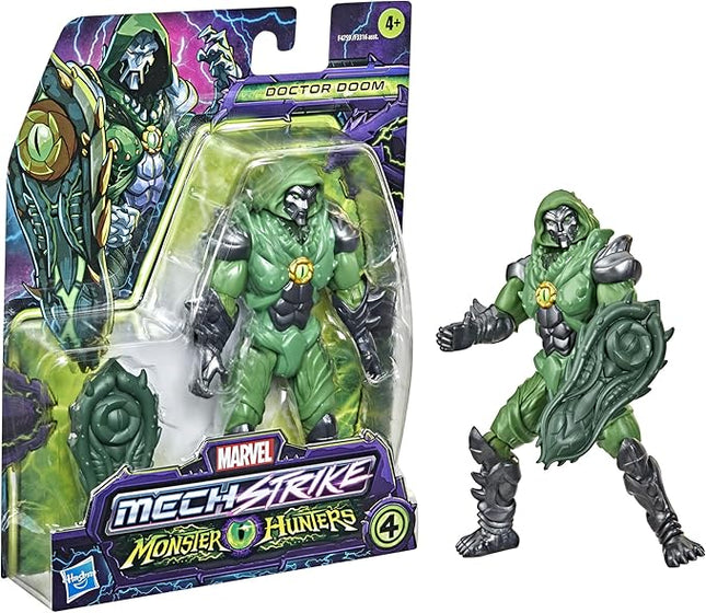 Hasbro Marvel Avengers Mech Strike Monster Hunters Doctor Doom Toy,6-Inch-Scale Action Figure with Accessory,Toys for Kids Ages 4 and Up