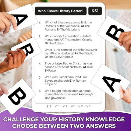 QUOKKA Who Knows Better? - History - Family Card Trivia Game | Fun Learning & Educational Questions for Families | Suitable for Boys & Girls