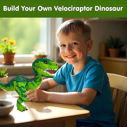 Yerloa Jurassic Set Dinosaur Toys for Kids Age 8-12 8-14 Boys, Dino Mini Micro Building Blocks Bricks Kits, 1457pcs Velociraptor Tyrannosaurus Rex for 8 9 10 11 12 13 14+ Year Old Birthday Gifts