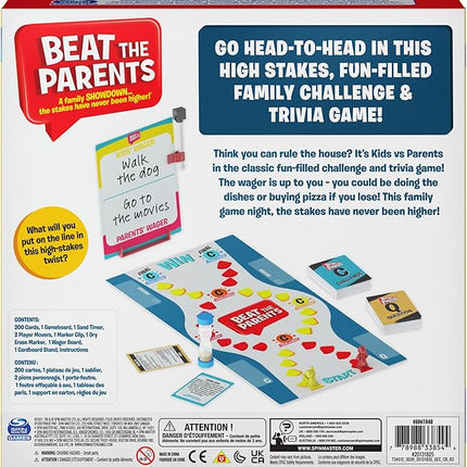 Spin Master Games, Beat The Parents Classic Family Trivia Game, Kids vs Parents for Ages 6 and up