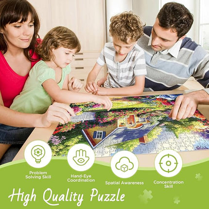 500 Pieces Puzzle for Adults, Flower Garden Puzzle for Adults, Beauty House Jigsaw Puzzles 500 Pieces Challenging Game Home Decor Birthday Party Gift Toy for Adults Kids Seniors 20.5 * 15 inch