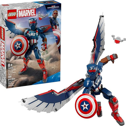 LEGO Marvel New Captain America Construction Figure - Buildable Action Figure - Birthday Gift for Boys and Girls Ages 8+ - Avengers Super Heroes Toy for Kids - 76296