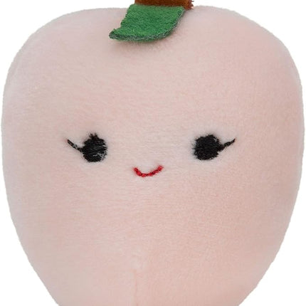 Squishville by Squishmallows Mini Plush Fruit Squad, Six 2" Soft Minimallow Plush, Irresistibly Colorful Fruits, Mini Peach, Pineapple, and Watermelon