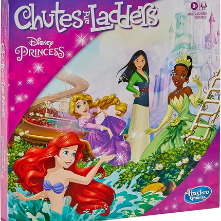 Hasbro Gaming Chutes and Ladders: Disney Princess Edition Board Game for Kids Ages 3 and Up, Preschool Game for 2-4 Players (Amazon Exclusive)