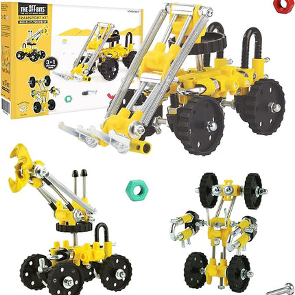 The Off Bits Build Your Own Excavator Toy, 150+ Pcs Vehicle Construction Toys, LoaderBit Educational Stem Building Toys, STEAM Gift for Kids, Engineering Kit for Kids 8 9 10 11 12 Years Old