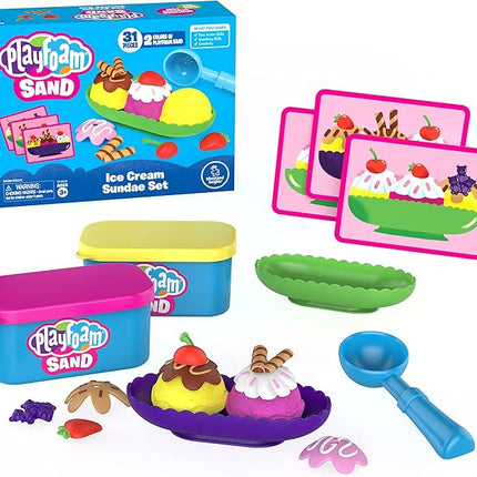 Educational Insights Playfoam Sand Ice Cream Sundae Set, Play Sand, Sensory Toy, Gift for Kids Ages 3+