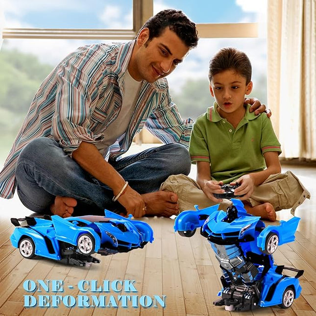 Dolanus Remote Control Car - Transform Robot RC Cars Contains All Batteries: One-Button Deformation and 360 Degree Rotating Drifting, Present Christmas Birthday Gift for Boys/Girls