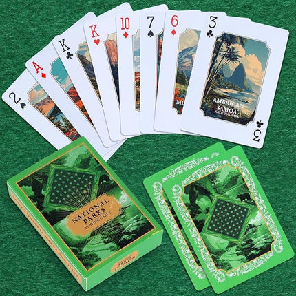 National Parks Playing Cards,54 Unique National Parks Board Game,Travel & Camping Gift Deck for Nature Lovers,Hikers & Outdoor Enthusiasts,Unique Park for Every Card in The Deck