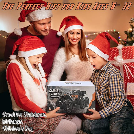 1:12 Remote Control Car - 4WD RC Off Road Truck - 6 Wheel All Terrain Hobby Electric Vehicle Toys Monster Truck - Gifts for Boys Girls Kids