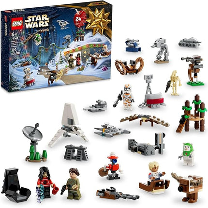 LEGO Star Wars 2023 Advent Calendar 75366 Christmas Holiday Countdown Gift Idea with 9 Star Wars Characters and 15 Mini Building Toys, Discover New Experiences and Daily Collectible Surprises