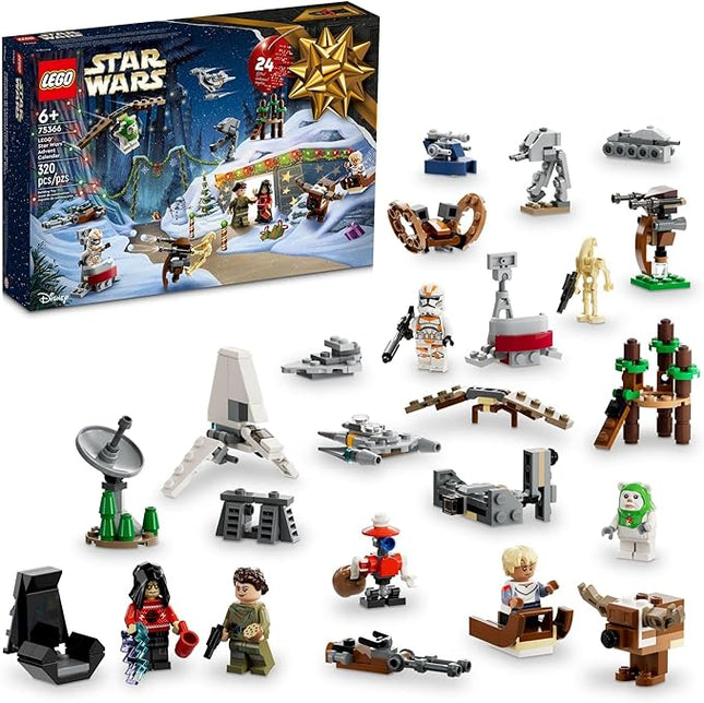 LEGO Star Wars 2023 Advent Calendar 75366 Christmas Holiday Countdown Gift Idea with 9 Star Wars Characters and 15 Mini Building Toys, Discover New Experiences and Daily Collectible Surprises