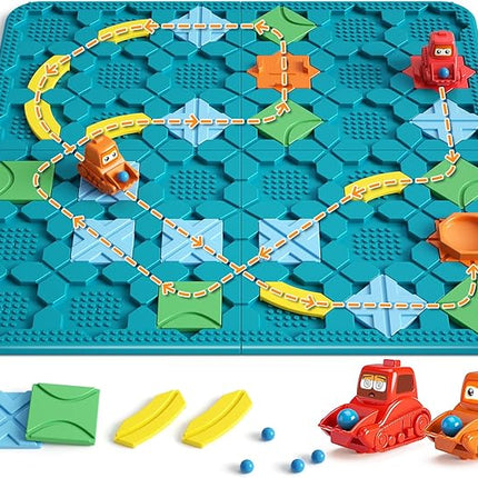 Kids Board Games Learning Toys, STEM Educational Logic Kits with 200+ Challenges & 4 Difficulty Levels, Brain Puzzles Maze Games for Boys Girls Ages 3-10 Birthday Gifts