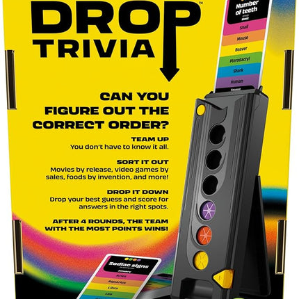 Hasbro Gaming Drop Trivia Game | Electronic Party Game with Voice and Sounds | Ages 13+ | 2 or More Players | 15 Mins. | from Trivial Pursuit | Party Board Games