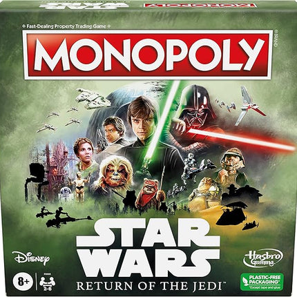 Hasbro Gaming Monopoly: Star Wars Return of The Jedi Board Game for 2-6 Players, Inspired by Return of The Jedi Movie, Game for Families and Kids Ages 8+ (Amazon Exclusive)