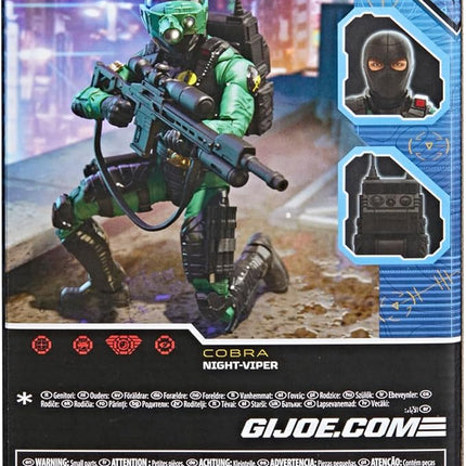G.I. Joe Classified Series #187, Night-Viper, Collectible 6 Inch Action Figure with 7 Accessories